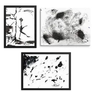Black and White Abstract Paintings