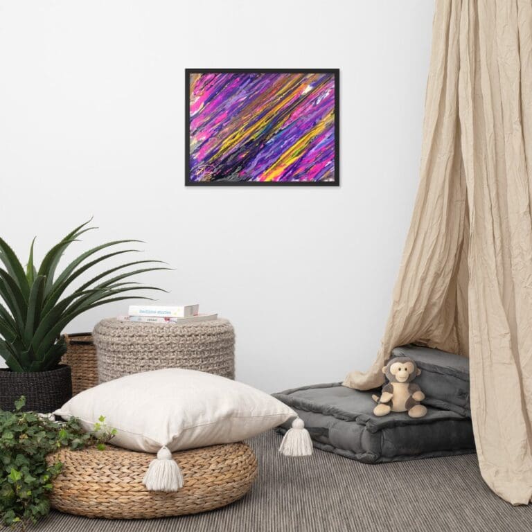"Radiant Rhythm" Abstract Art Painting Wood Framed Wall Art by Robert MacDonald - Image 2