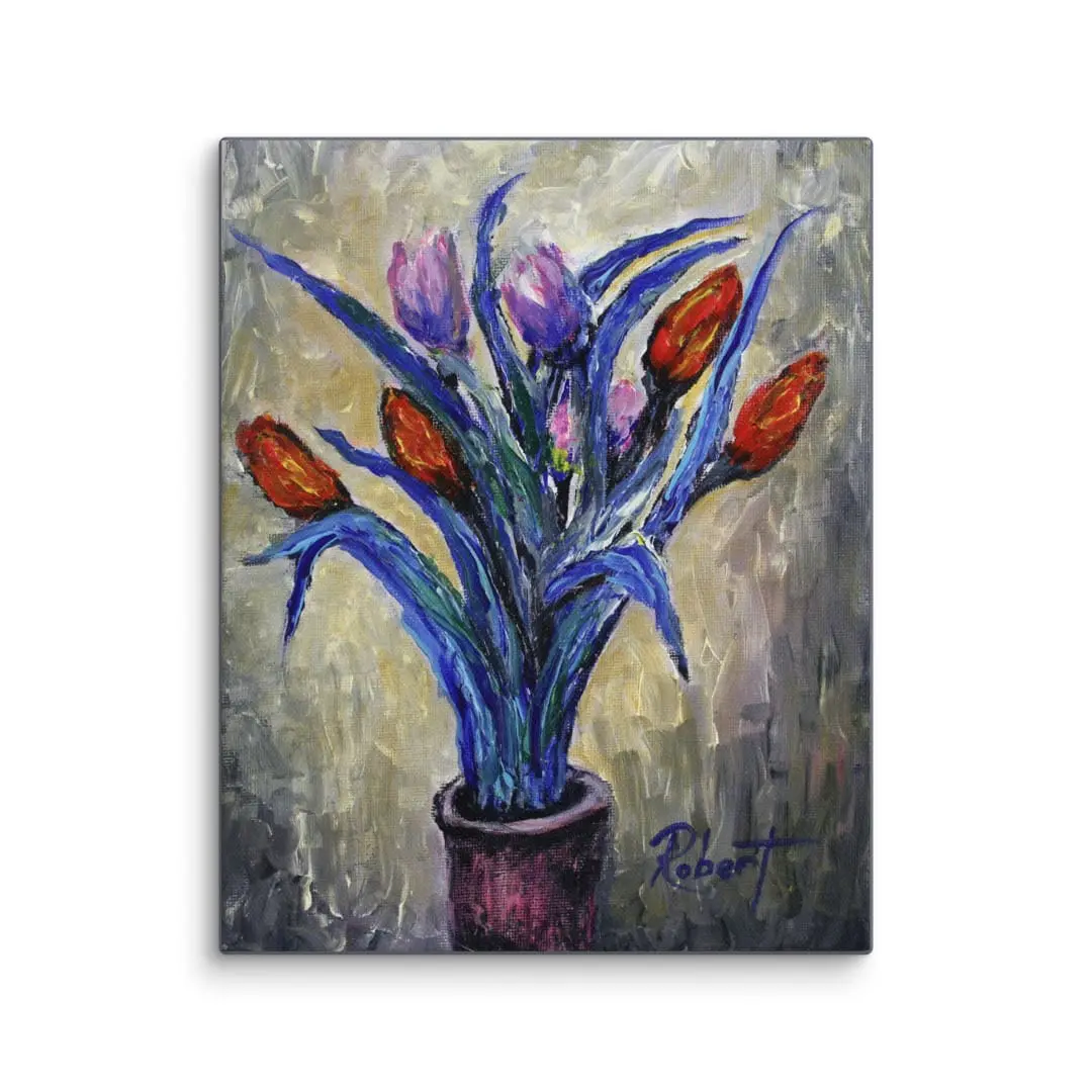 "Red and Purple Tulips" (Framed/Unframed Canvas) by Robert MacDonald (8x10) 8 "Red and Purple Tulips" (Framed/Unframed Canvas) by Robert MacDonald (8x10) - Image 8