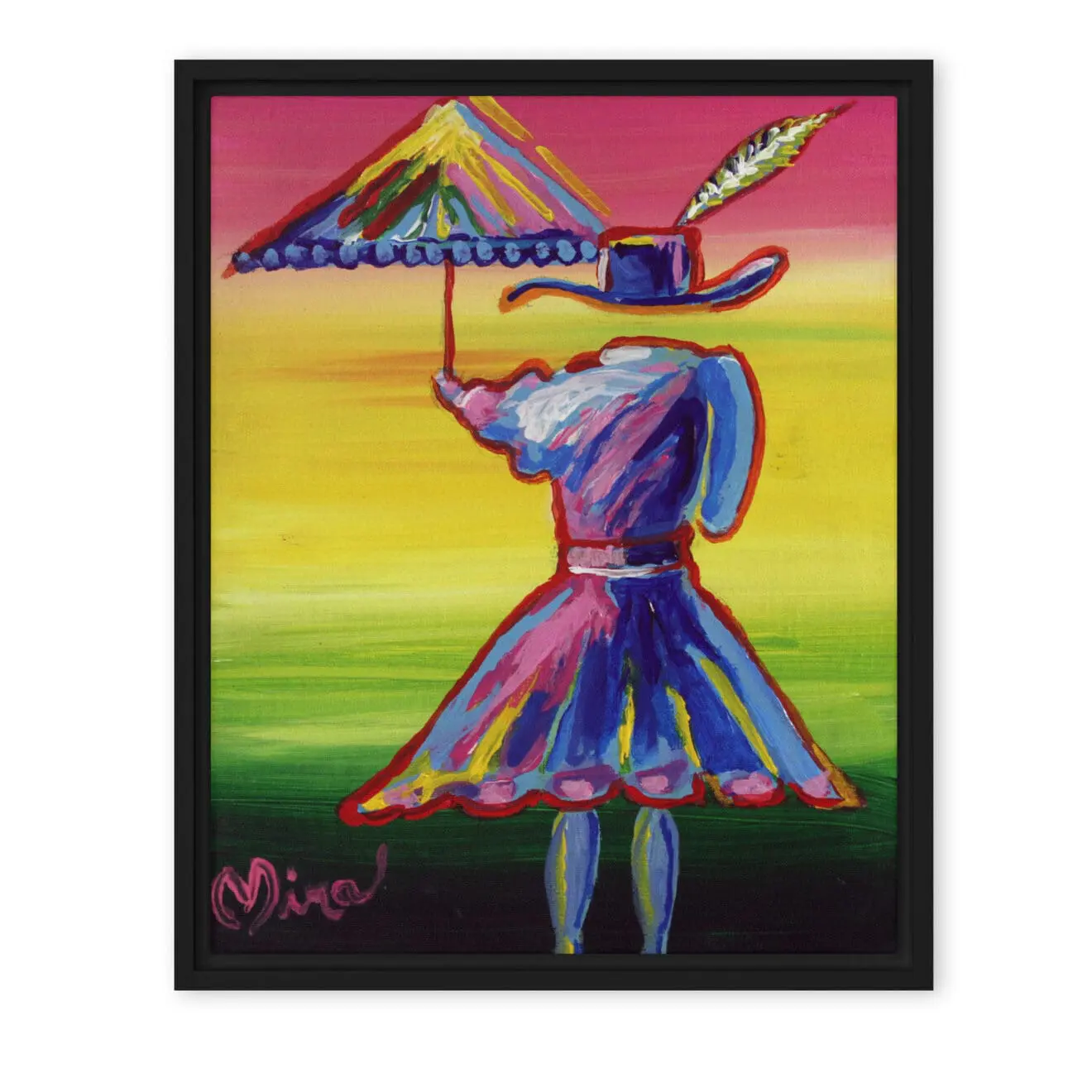 Umbrella Girl (Framed/Unframed Canvas) by Juan Mira (8x10) 6 Umbrella Girl (Framed/Unframed Canvas) by Juan Mira (8x10) - Image 6