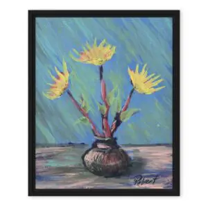 "Baby Sunflowers" (Framed/Unframed Canvas) by Robert MacDonald (8x10)