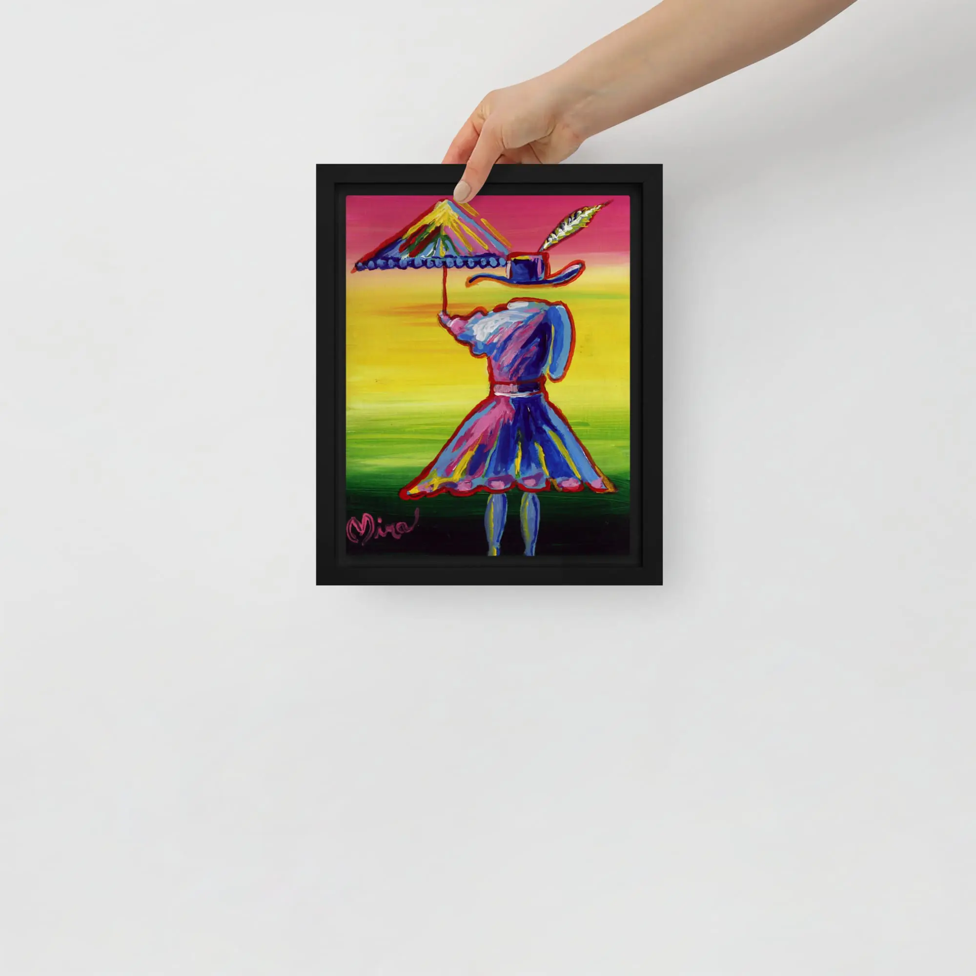 Umbrella Girl (Framed/Unframed Canvas) by Juan Mira (8x10) 5 Umbrella Girl (Framed/Unframed Canvas) by Juan Mira (8x10) - Image 5