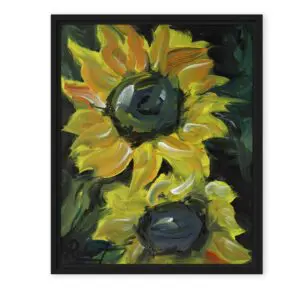 "Over and Under Sunflowers" (Framed/Unframed Canvas) by Robert MacDonald (8x10)