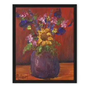 "Sunflower Center of Attention" (Framed/Unframed Canvas) by Robert MacDonald (8x10)