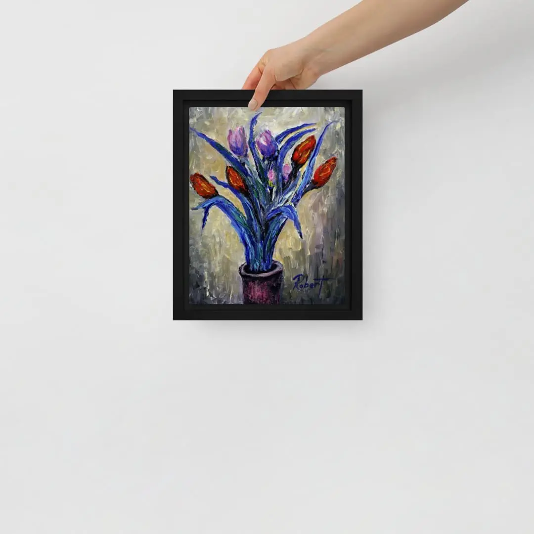 "Red and Purple Tulips" (Framed/Unframed Canvas) by Robert MacDonald (8x10) 6 "Red and Purple Tulips" (Framed/Unframed Canvas) by Robert MacDonald (8x10) - Image 6