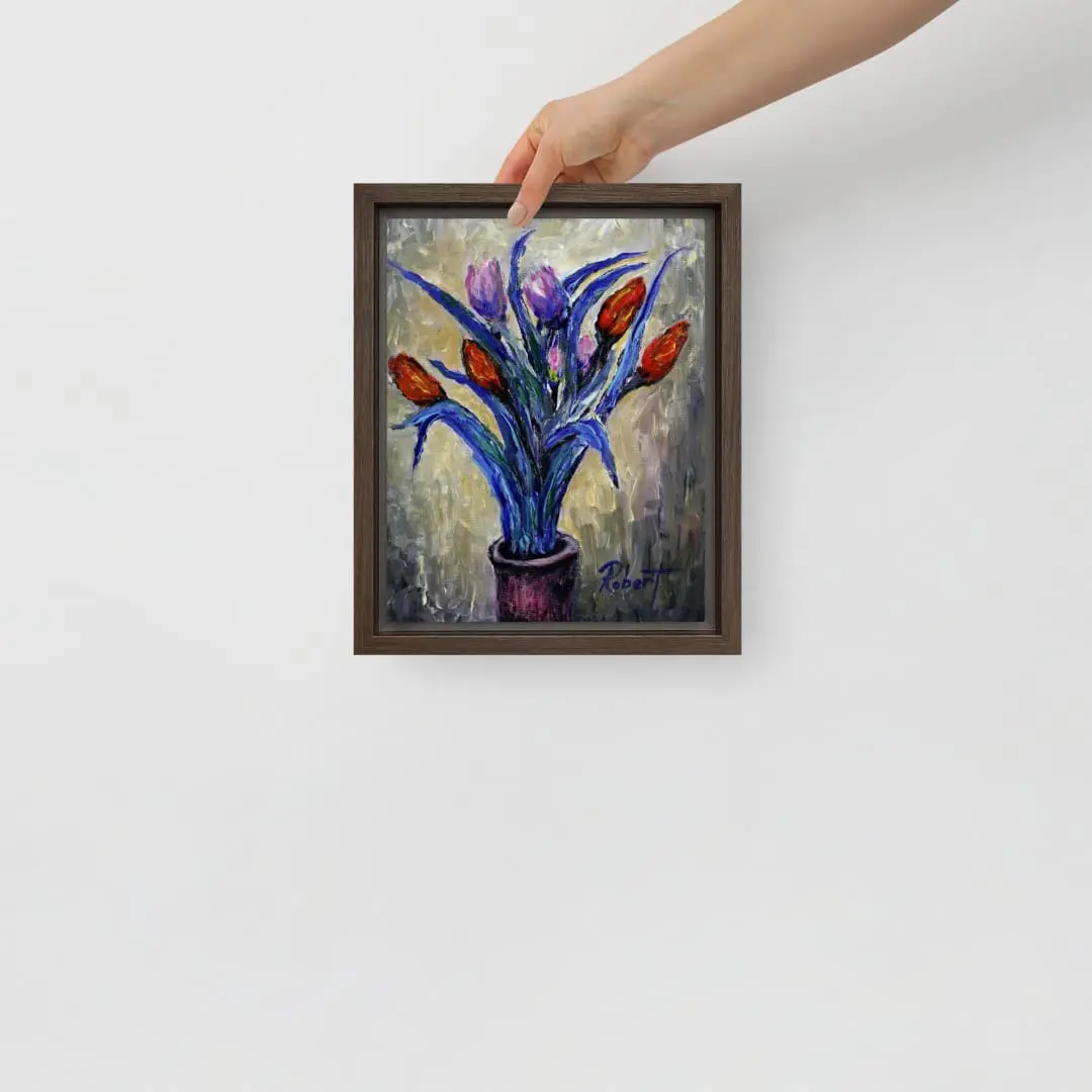 "Red and Purple Tulips" (Framed/Unframed Canvas) by Robert MacDonald (8x10) 4 "Red and Purple Tulips" (Framed/Unframed Canvas) by Robert MacDonald (8x10) - Image 4