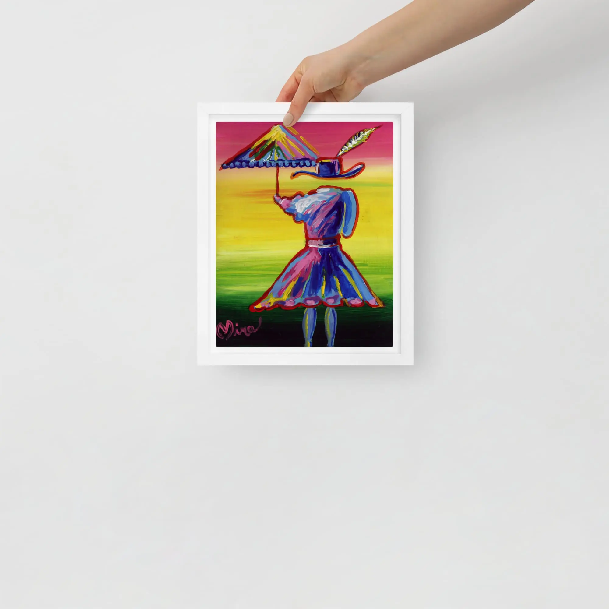 Umbrella Girl (Framed/Unframed Canvas) by Juan Mira (8x10) 4 Umbrella Girl (Framed/Unframed Canvas) by Juan Mira (8x10) - Image 4