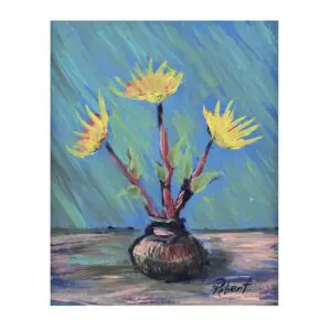 "Three Baby Sunflowers" Fine Art Print by Robert MacDonald