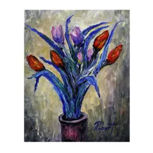 "Red and Purple Tulips" Fine Art Print by Robert MacDonald