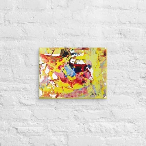 "Soft Yellow Energy" (Abstract Gallery Canvas) by Robert MacDonald - Image 3