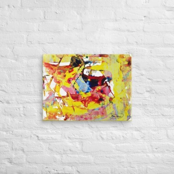"Soft Yellow Energy" (Abstract Gallery Canvas) by Robert MacDonald - Image 4