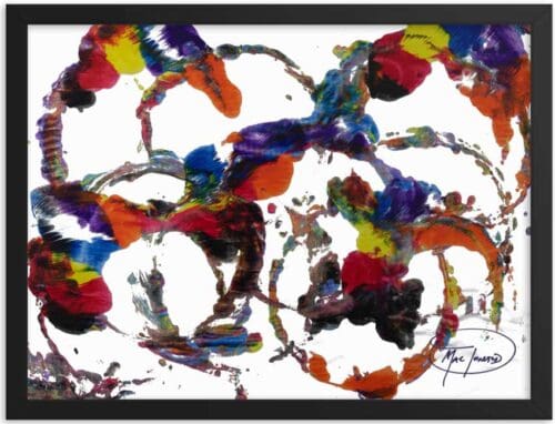 "Color Roundabouts Right" (Abstract Framed Art Print) by Robert MacDonald