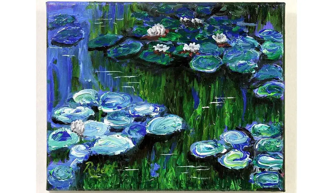 Blue Lily Pads after Monet