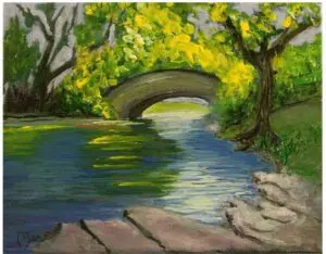 Water Under The Bridge after Peter Max e1731389259809 | MacDonald Gallery