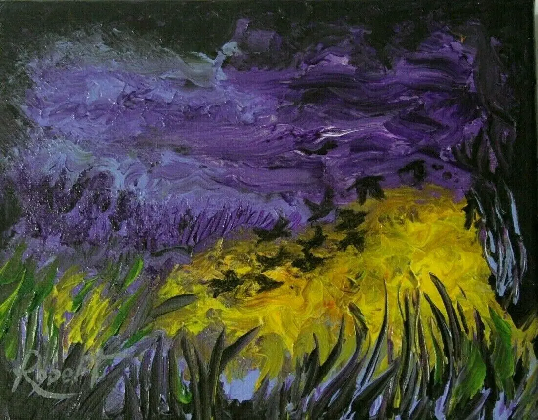 “Wheatfield with Crows at Night” by Robert MacDonald