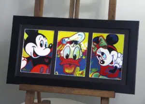 Donald Duck with Mickey and Minnie Mouse easel e1731355528467 | MacDonald Gallery