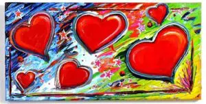 Party Hearts Pop Art by Juan Mira e1731335947248 | MacDonald Gallery