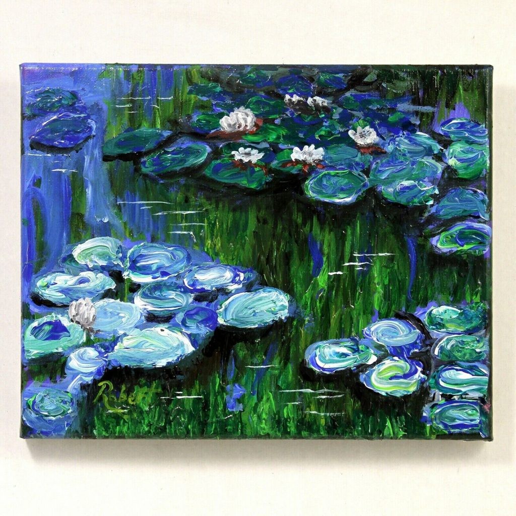 Blue Lily Pads After Monet Macdonald Gallery