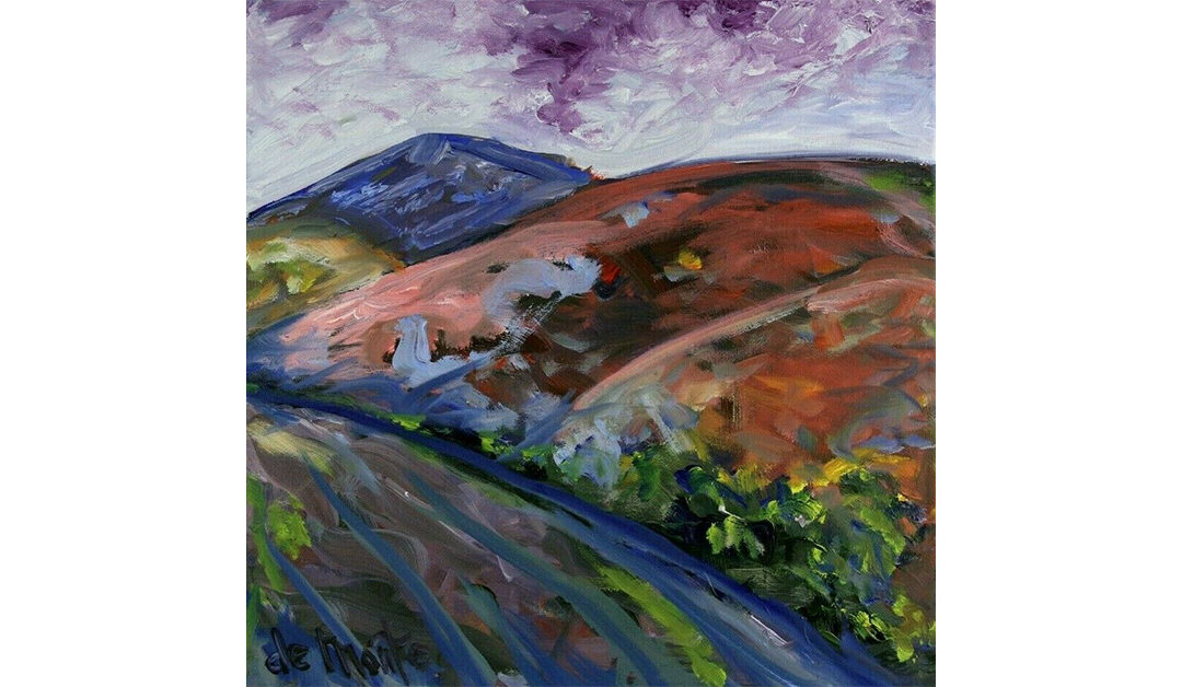 Rolling Hills Landscape Oil Painting “A. de Monte”